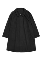 cotton nylon shirring coat, black - Image 1