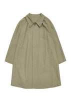cotton nylon shirring coat, khaki - Image 1