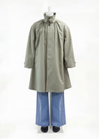 cotton nylon shirring coat, khaki - Image 2