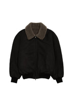 cotton reversible shearling jumper, black - Image 1