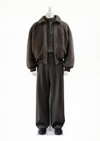 cotton reversible shearling jumper, brown - Image 2
