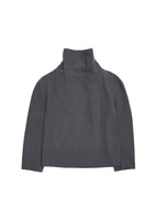 cotton scarf top, charcoal - Image 1