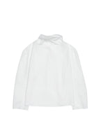 cotton scarf top, white - Image 1