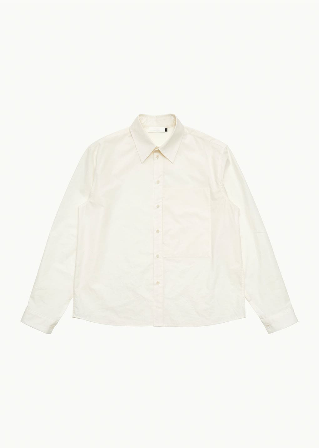 cotton silk pocket shirt, ivory