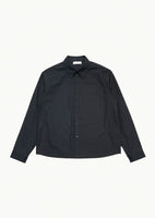 cotton silk pocket shirt, navy - Image 1