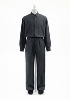 cupro banding pants, charcoal - Image 2