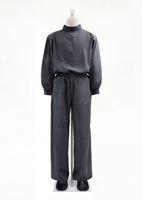 cupro banding pants, grey - Image 2