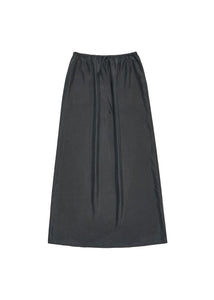 cupro banding skirt, charcoal