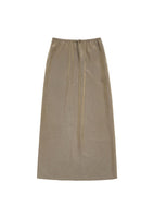 cupro banding skirt, khaki - Image 1