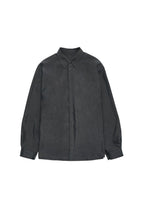 cupro shirt, charcoal - Image 1