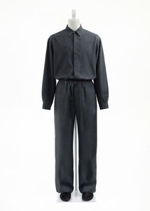 cupro shirt, charcoal hover