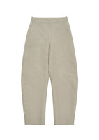 curved long pants, beige - Image 1