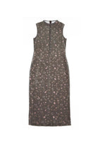 floral sleeveless dress, brown - Image 1