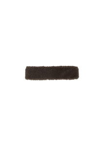 fur head band, brown