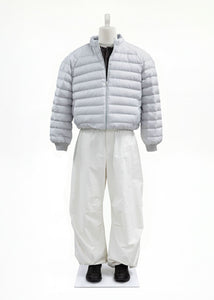 goose down reversible jumper, grey hover