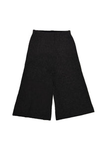hairy culotte pants, black