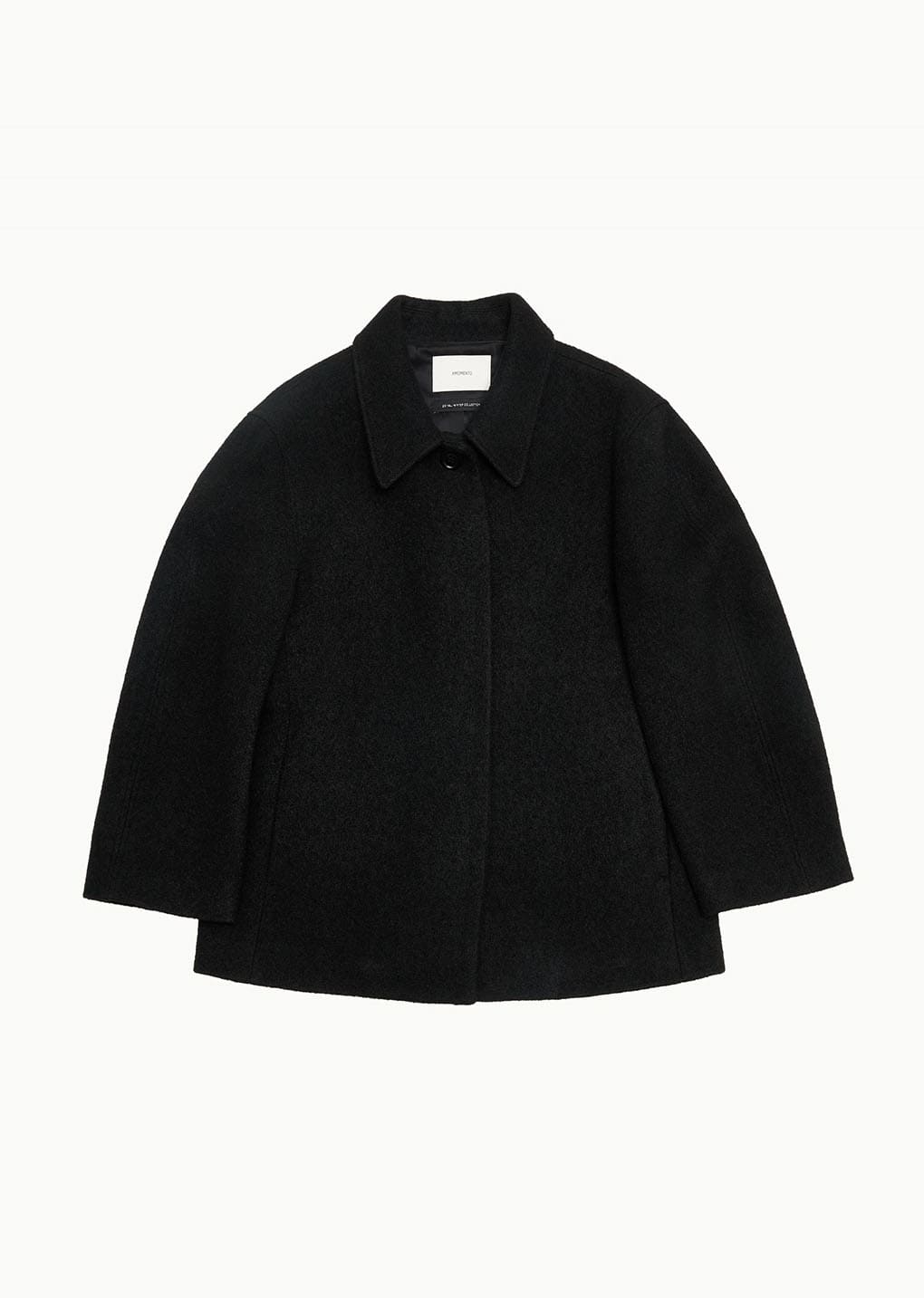 hourglass half coat, black