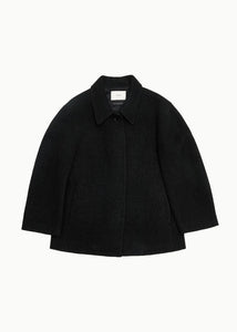 hourglass half coat, black