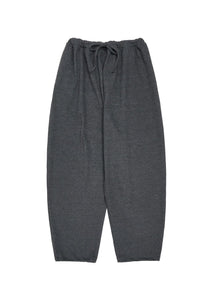 jersey banding pants, charcoal