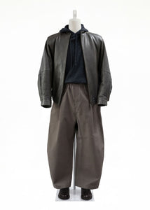 lambskin leather blouson, brown hover