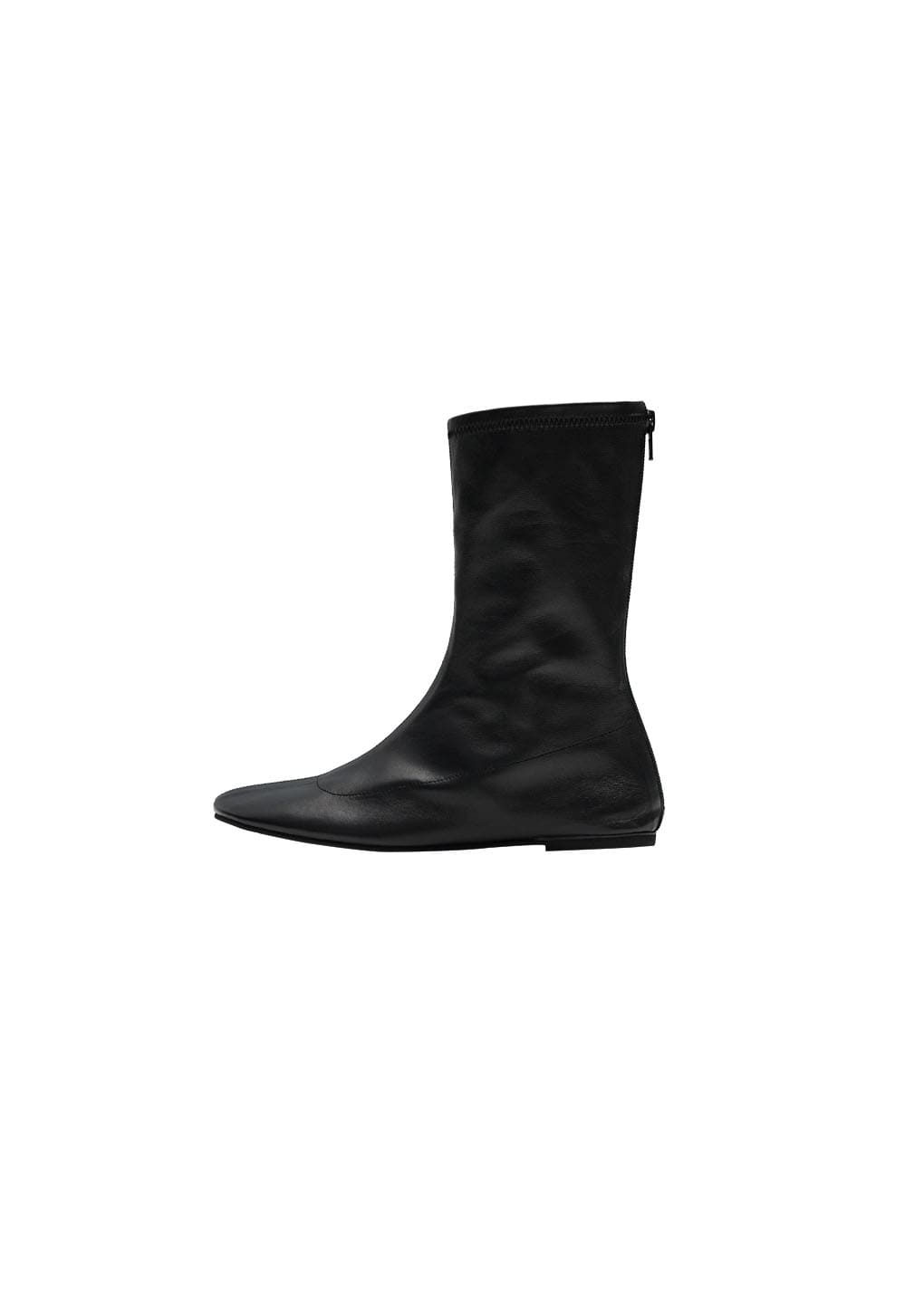 lambskin socks boots, black
