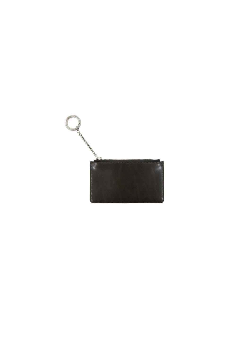 leather card holder, khaki brown