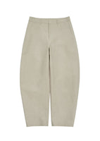 men's curved long pants, beige - Image 1