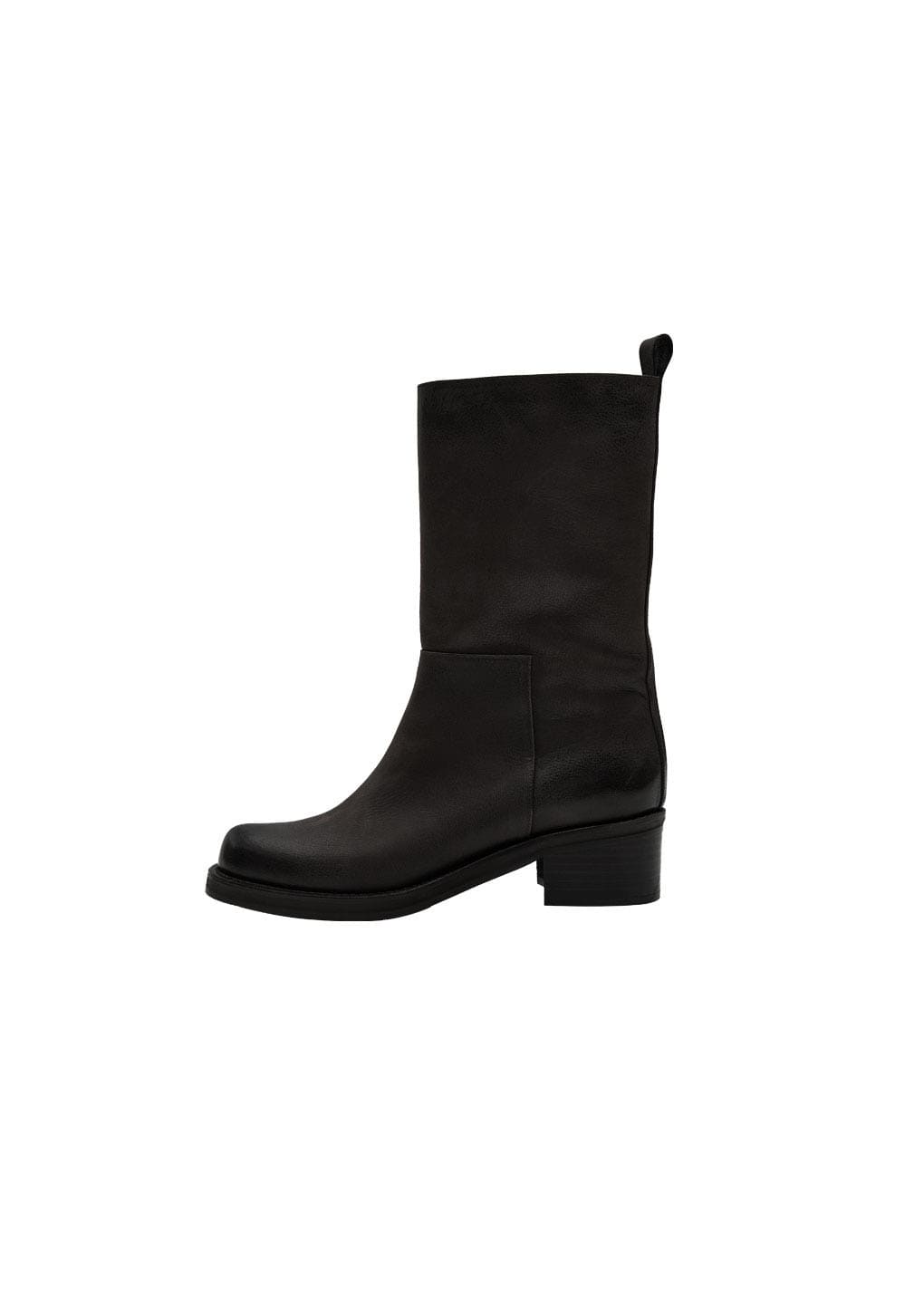 men's middle boots, black