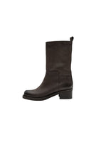 men's middle boots, dark brown - Image 1