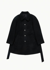 men's raglan coat, black