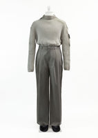 men's two tuck wide banding pants, khaki - Image 2