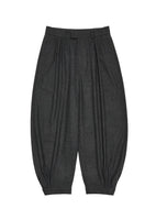 men's wool shirring pants, charcoal - Image 1