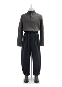 men's wool shirring pants, charcoal hover