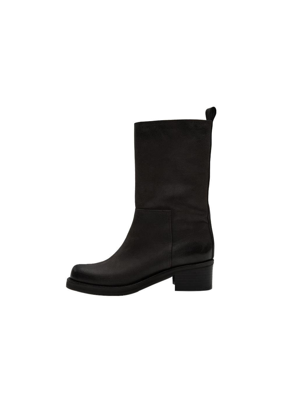 middle boots, black