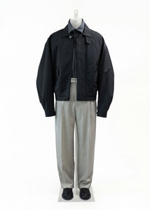 padded cotton nylon jumper, black hover