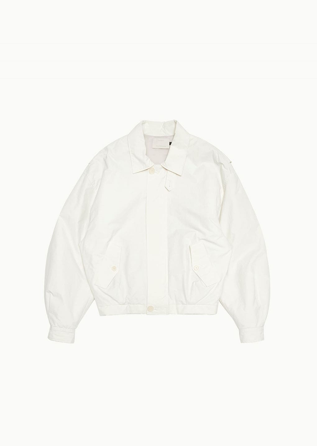 padded cotton nylon jumper, ecru