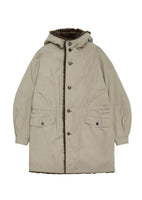 padded shearling parka, khaki - Image 1