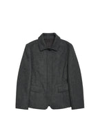 padded wool jacket, charcoal - Image 1