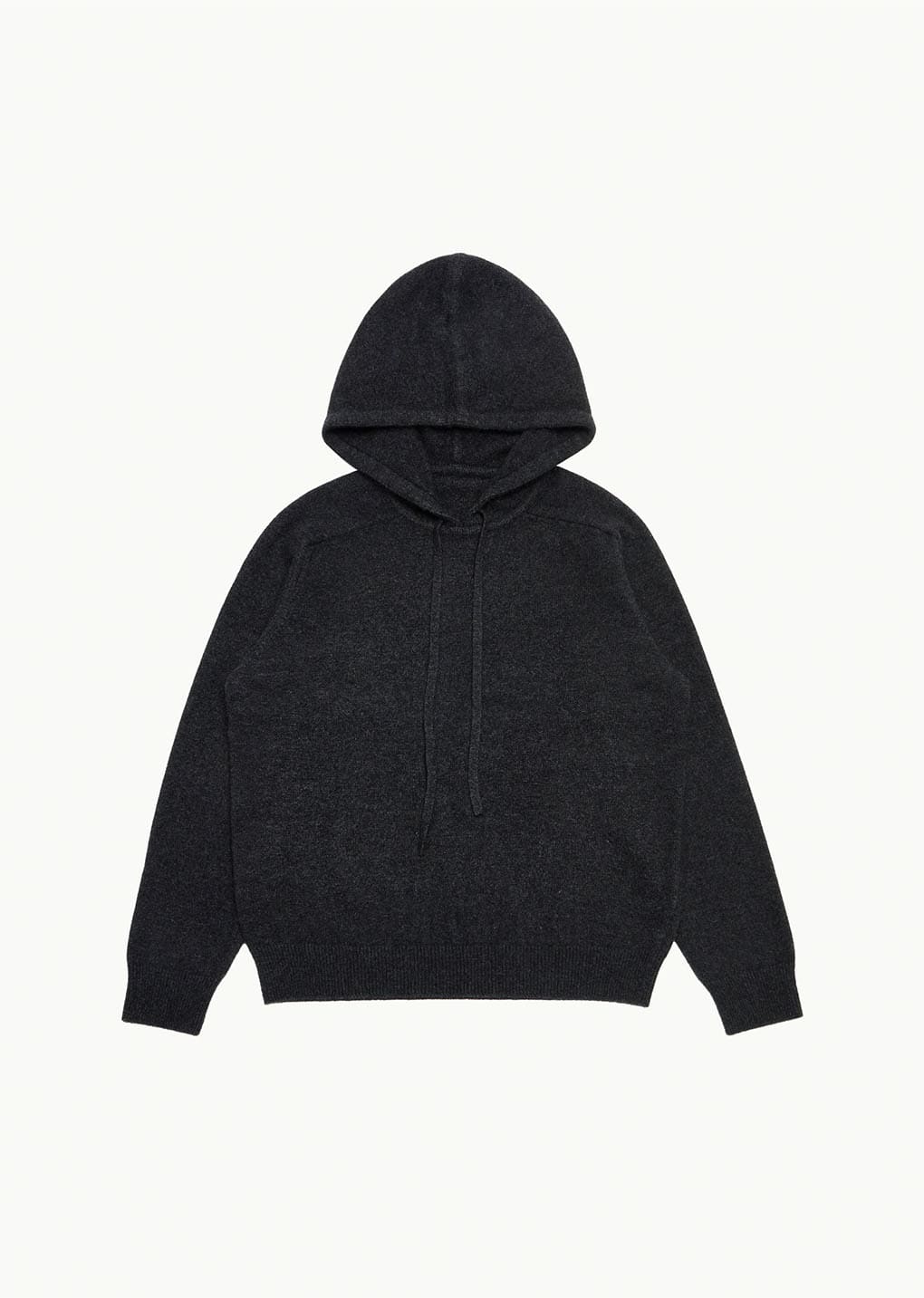 racoon hoodie knit, charcoal