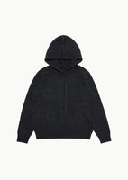 racoon hoodie knit, charcoal - Image 1