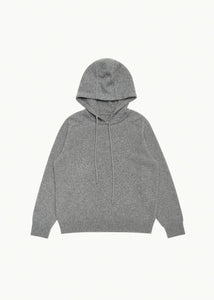 racoon hoodie knit, grey