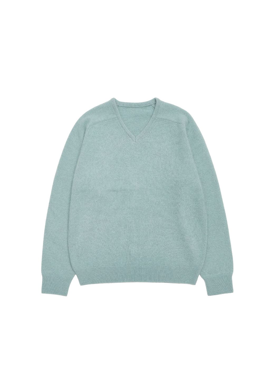 racoon v-neck knit, mint