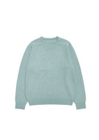racoon v-neck knit, mint - Image 1