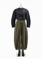 rounded sleeve cardigan, charcoal - Image 2