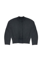 rounded sleeve cardigan, charcoal - Image 1