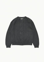 rounded sleeve carigan, charcoal - Image 1
