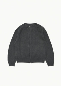 rounded sleeve carigan, charcoal