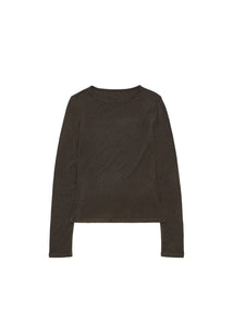 round t-shirt, brown