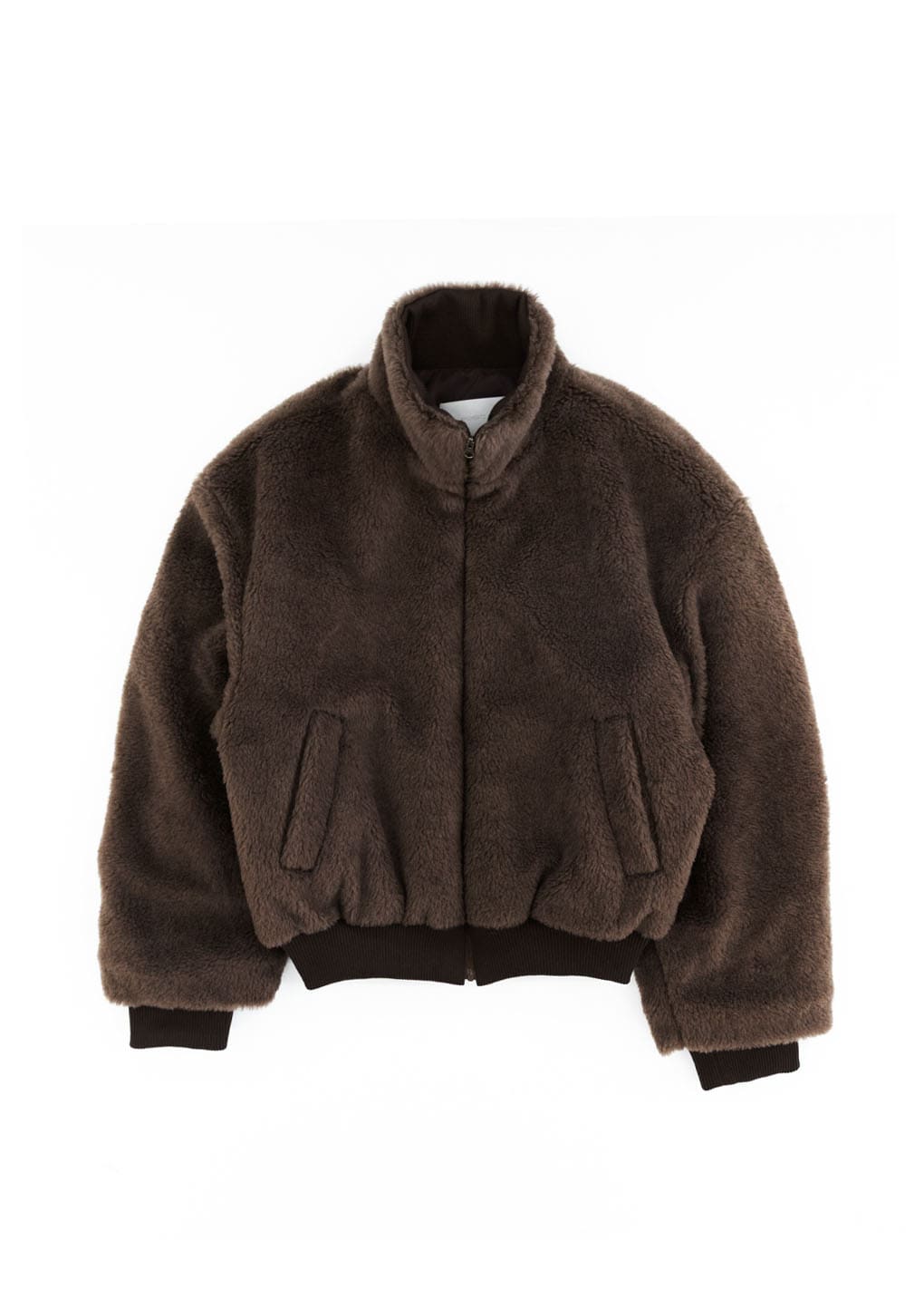 shearling blouson, brown