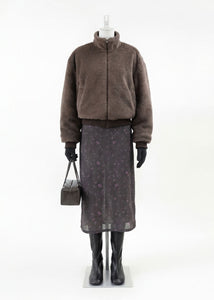 shearling blouson, brown hover